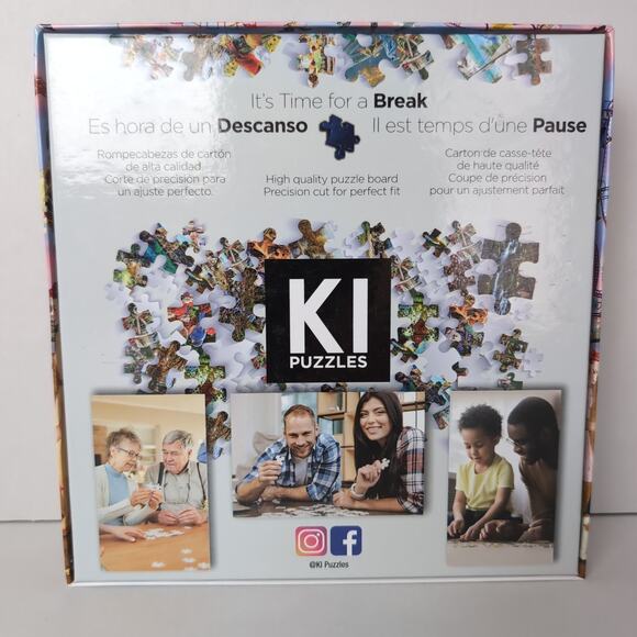 Rosiland Solomon Carousel Party 1000 Piece Jigsaw Puzzle KI Puzzles COMPLETE - Picture 2 of 3